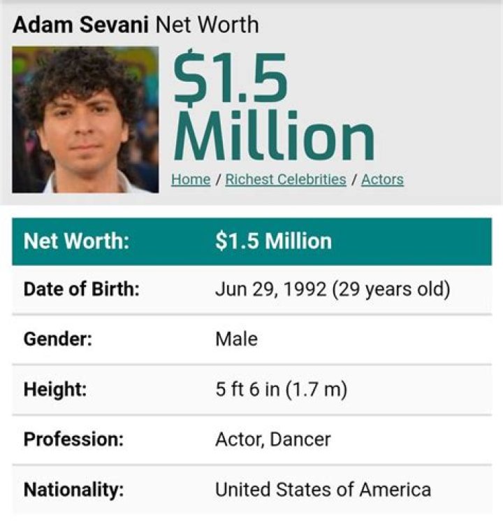Adam G. Sevani Net Worth