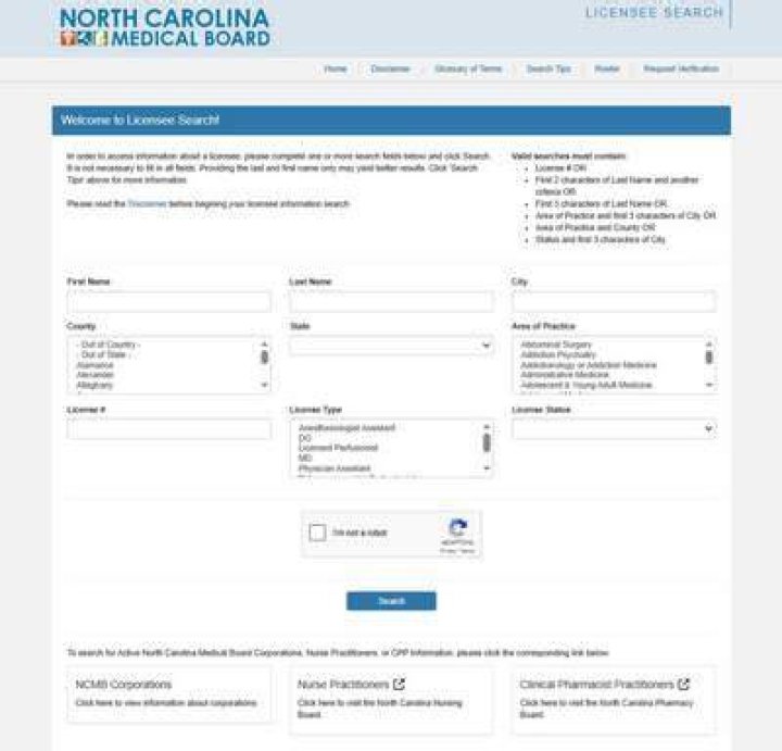 NC State Medical License